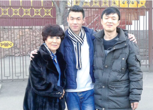 Sergei with his father and grandmother.
