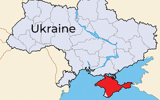  The Crimea region of Ukraine