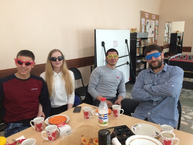 Timur and Artem (in yellow and red glasses) are orphanage graduates who help Vadim and his Orphans Reborn team minister to other orphans.