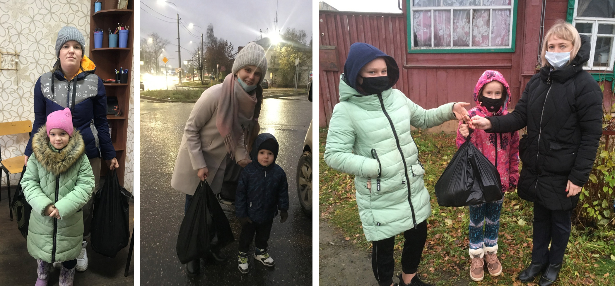 The Krasnoyarsk Orphans Reborn team continues to support orphans after they graduate by delivering bags of groceries for them and their children.