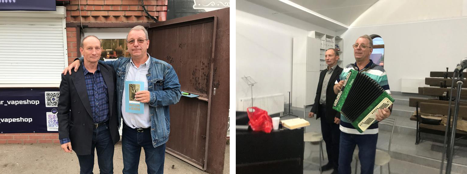 Vyacheslav and Gennady travel throughout the Samara region sharing the Gospel and distributing Christian literature.