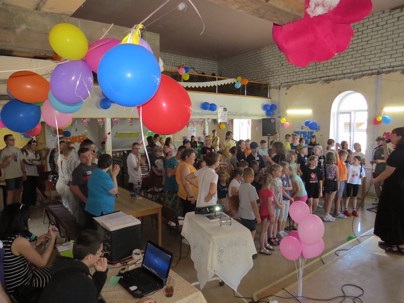 Vacation Bible School at Paster Valery's church.