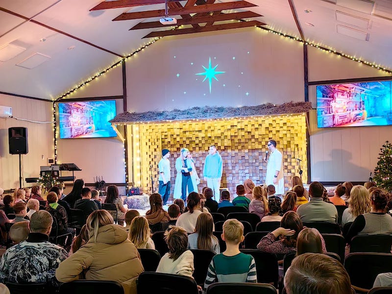 Christmas celebration at the church.