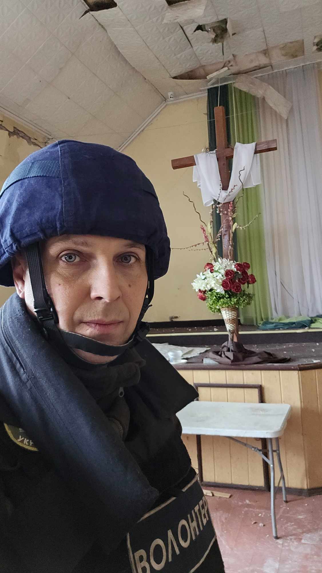 Vlad at the church.