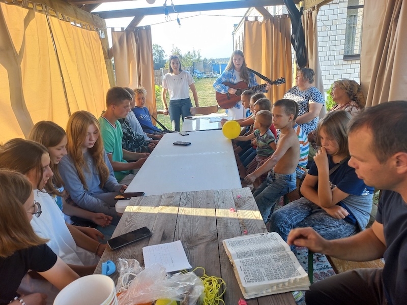Studying God's Word.