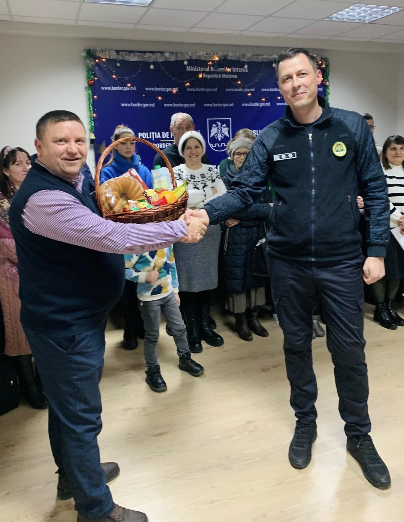 Andrei at a police station.