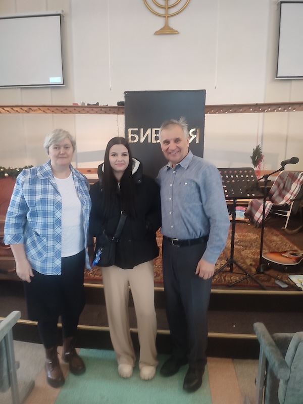 Sergei and his wife with Tanya.