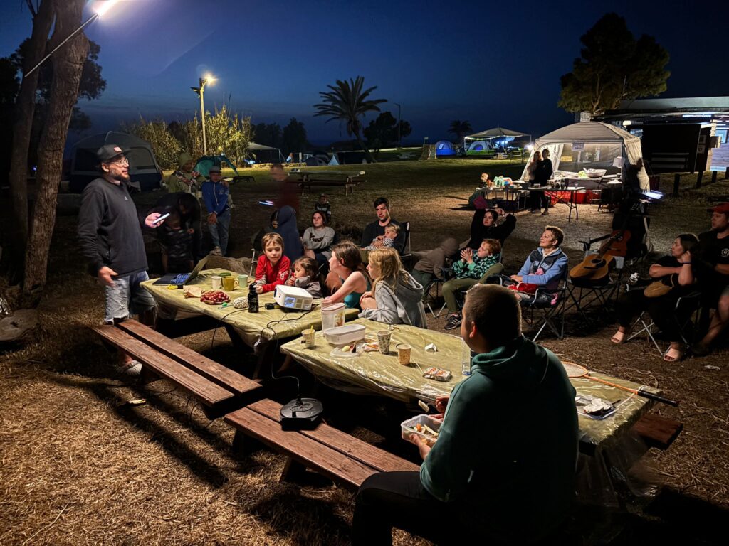 Studying God's Word with the children.