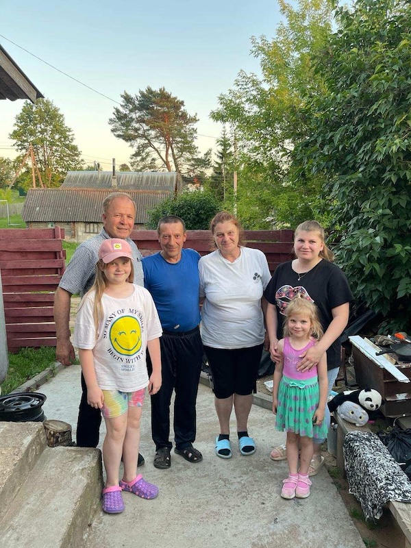 Witnessing to a young family.