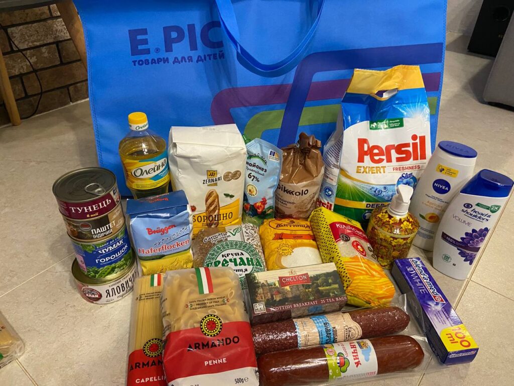 Food package for a family.