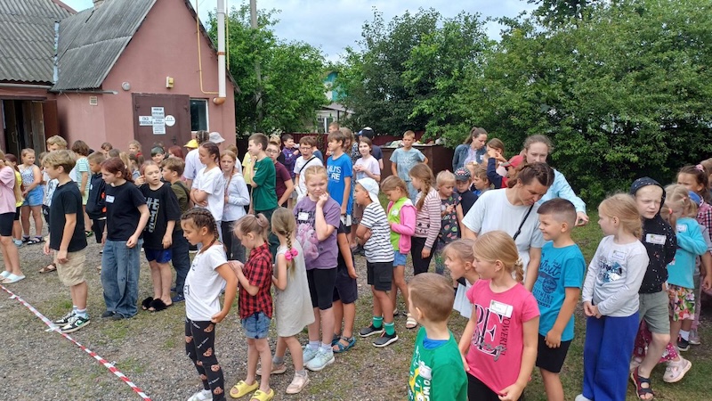 Children at the summer camp.