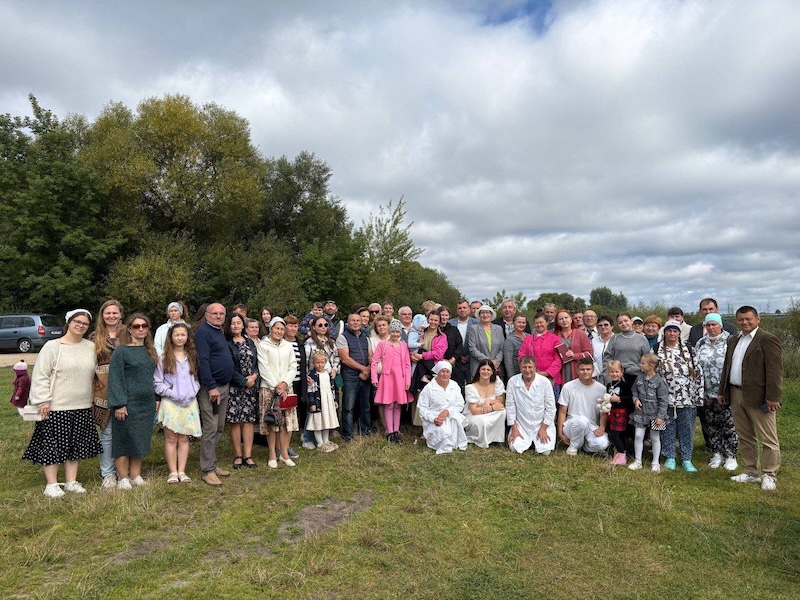 Baptism of new believers.