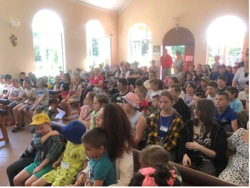 Children and teens at church