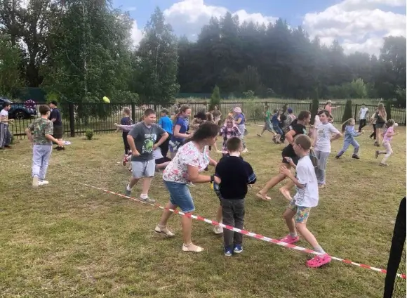 Kids playing on a playground