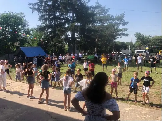 Kids exercising together