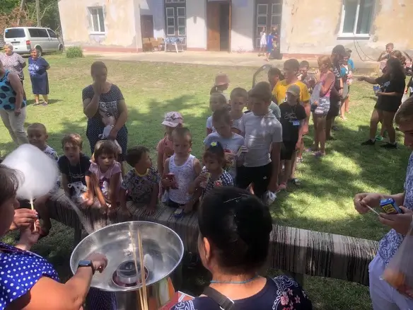 Kids standing in line
