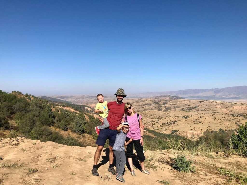 Evgeniya with her family.