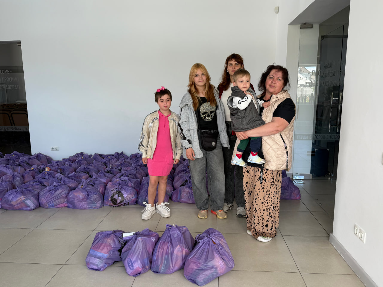 Antonina with her foster children.